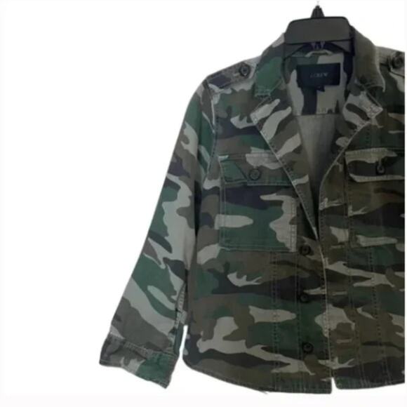 J. Crew Camouflage Button Up Utility Shirt Jacket Size Xs - Picture 5 of 6